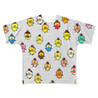 popopom777のんぱんぱダンス会場（グレー） All-Over Print T-Shirt