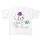 Yume zukin の大好き♥帽子ねこ フルグラフィックTシャツ