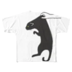 MOCHIYAのつまみだされねこ フルグラフィックTシャツ