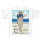 キッズモード某の海と麦わら帽の青年 All-Over Print T-Shirt