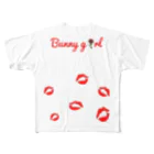 🦋 bunny girl 🦋のbunny girl lip💋 フルグラフィックTシャツ