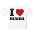 キッズモード某のI love mama フルグラフィックTシャツ