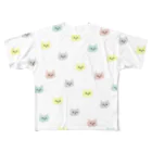 てら ねこグッズのねこがいっぱい。パステル All-Over Print T-Shirt