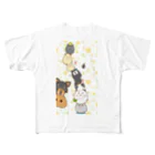 ハムスターと犬とわたし。のハムスターつむつむ All-Over Print T-Shirt