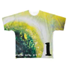 小さな宇宙工房おっちーの【NO.16 anti-aging 〜original spray art〜】 All-Over Print T-Shirt