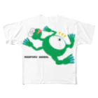 おだんごやさんのまんぷくアニマル　かえる All-Over Print T-Shirt