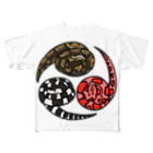 SumiReの三巴　蛇 All-Over Print T-Shirt