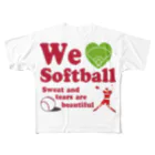 キッズモード某のwe love Softball All-Over Print T-Shirt