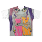 chanchanz handmade with LOVEのneon dressed girls All-Over Print T-Shirt