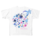 逢樹広都（あいきひろと）の花とハートと月 All-Over Print T-Shirt