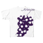 piccalin(ぴっかりん）のおぶどう All-Over Print T-Shirt