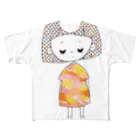 anaLOG deSIGN のおかっぱちゃん Tシャツ- anaLOG deSIGN  フルグラフィックTシャツ