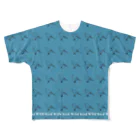 Drecome_Designの野鳥（ブルー） All-Over Print T-Shirt