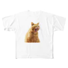 umameshiのあくびネコ / yawning cat フルグラフィックTシャツ