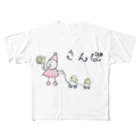 Icco-shopのIcco信者とピヨ子の日常【さんぽ】 All-Over Print T-Shirt