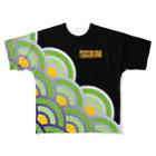 percussion junkieのpercussion junkie 青海波 フルグラフィックTシャツ