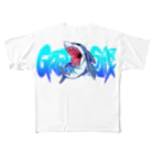 虎子のGreat whiteおサメ服 フルグラフィックTシャツ
