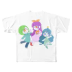 ひとりとりの単眼娘とおともだち フルグラフィックTシャツ