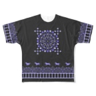 モノツクルヒト　Fuku～ふく～のモロッカン駈歩紫S、Mサイズ All-Over Print T-Shirt