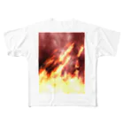甲羅さんのお店の燃えてるグッズ フルグラフィックTシャツ
