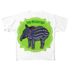 LalaHangeulのBaby Malayan tapir(マレーバクの子供) フルグラフィックTシャツ