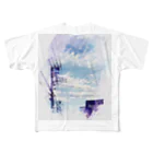 se-ra*の空色とひつじ雲 フルグラフィックTシャツ