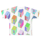 アサヒかーき_建築手記のコンテナカラーグリッチド All-Over Print T-Shirt