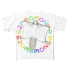 LalaHangeulのEZOMOMONGA(エゾモモンガさん) フルグラフィックTシャツ