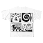 太陽の眼の太陽の眼 文字絵(黒/前面) All-Over Print T-Shirt