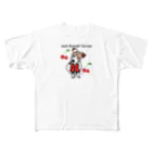 虹色PLUSの可愛いジャックラッセルテリア犬 All-Over Print T-Shirt