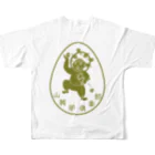 山賊ぶどうの山賊卵倶楽部ロゴOD All-Over Print T-Shirt :back