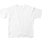 Milkoftheguineapigの白猫 フルグラフィックTシャツの背面