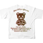 P➛fam.comのP➛KUMAちゃん All-Over Print T-Shirt :back