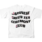 ヤマノチススメ（やまぐち）のJAPANESE GREEN TEA CEREMONY CLUB type:flower All-Over Print T-Shirt :back