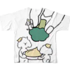 Jacky and Muckのブロッコリーのようせい。 All-Over Print T-Shirt :back