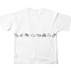 ナトのUMAモノクロ All-Over Print T-Shirt :back