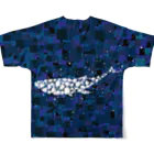 cuuyabowのシロナガスクジラ All-Over Print T-Shirt :back