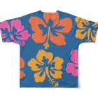 キュウちゃんのおみせやさんのhibiscus All-Over Print T-Shirt :back