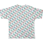 永井佳奈子の屈伸（赤青） フルグラフィックTシャツの背面