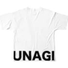 MATSUJYUのUNAGI フルグラフィックTシャツの背面