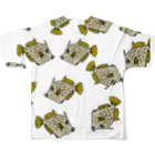 OTONOSAMAの総柄カワハギちゃん フルグラフィックTシャツの背面