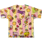 ぴょろりんちょ🐤のド派手なお菓子キテレツねこ All-Over Print T-Shirt :back