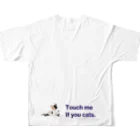 Japanese Catsの#04 Touch me If you cats. フルグラフィックTシャツの背面