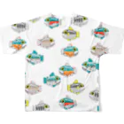 お魚大好きジャパン!!のサケマスちゃん All-Over Print T-Shirt :back