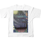 tetti69_official SHOPのtetti69作「シーラカンス夢」 All-Over Print T-Shirt :back