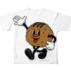 犇亭-日本一チーズをかけるハンバーグの店ひしめき亭のアラビキくん All-Over Print T-Shirt :back