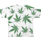 🌿のmarijuanaTシャツ フルグラフィックTシャツの背面