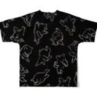 aoのダンス(黒) All-Over Print T-Shirt :back