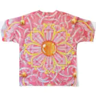 じぱんぐる-zipangle-のmandala-はんなり All-Over Print T-Shirt :back