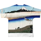 寿めでたや(ukiyoe)のFujiyama ukiyoe 葛飾北斎_冨嶽　武州玉川 All-Over Print T-Shirt :back